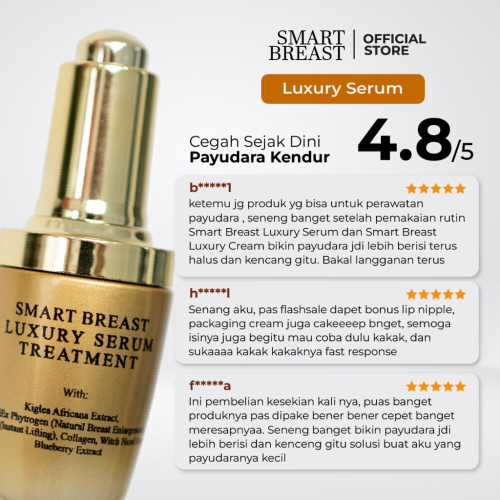 Serum Pembesar & Pengencang Payudara Terbaik - Smart Breast Luxury Serum PROMO - Gambar 9