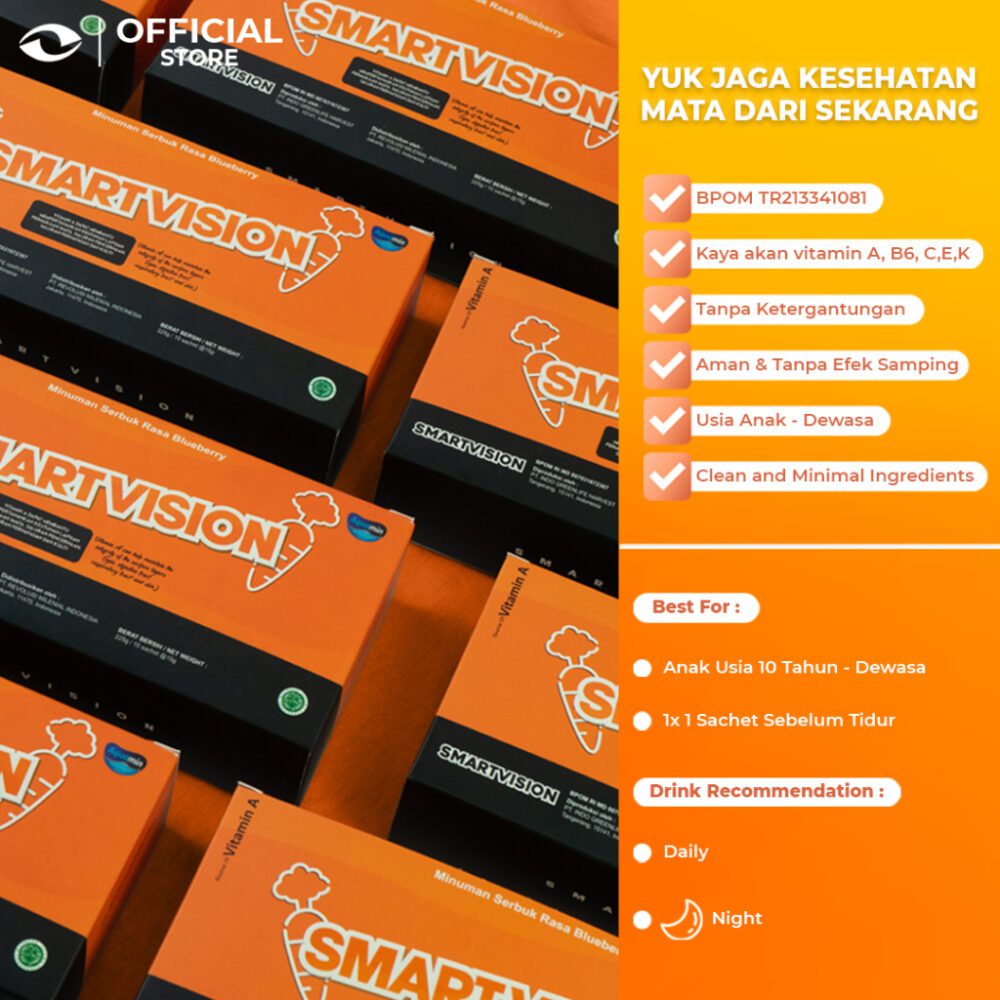 SMART VISION Suplemen Kesehatan Mata Minus, Plus, Silinder Terbaik - Paket Reseller 10 BOX SMART VISION
