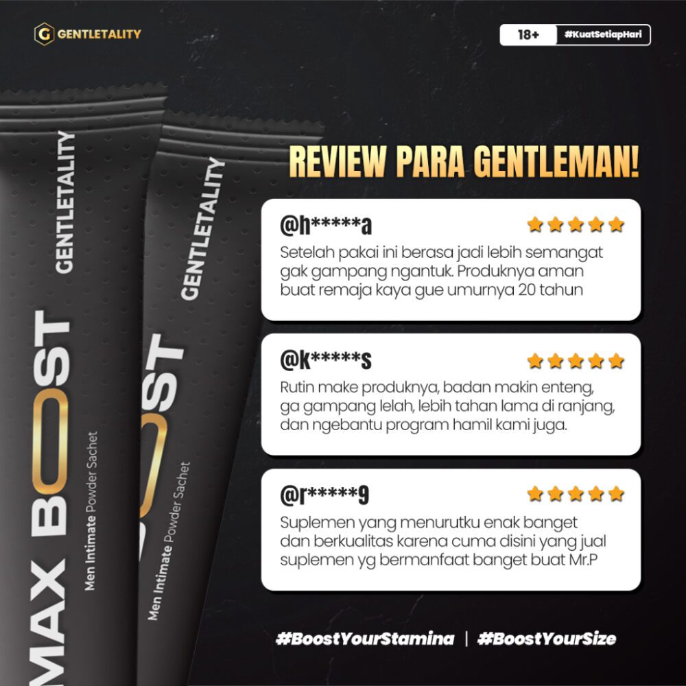 GENTLETALITY - Maxbost Penambah & Meningkatkan Stamina Vitalitas Pria - Gambar 5