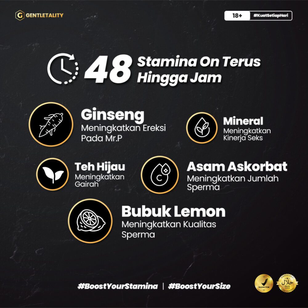 GENTLETALITY - Maxbost Penambah & Meningkatkan Stamina Vitalitas Pria - Gambar 3