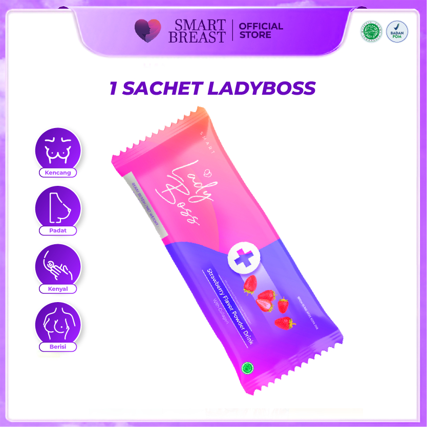Smart Breast LADYBOSS - Breast & Collagen Drink ( Minuman Pengencang Payudara ) 1 SACHET