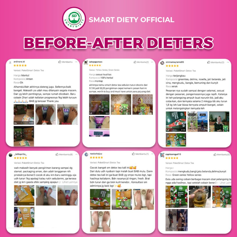 Smart Diety - Paket Smart Detox Tea Yellow Series+ Sdiety Kapsul - Gambar 8