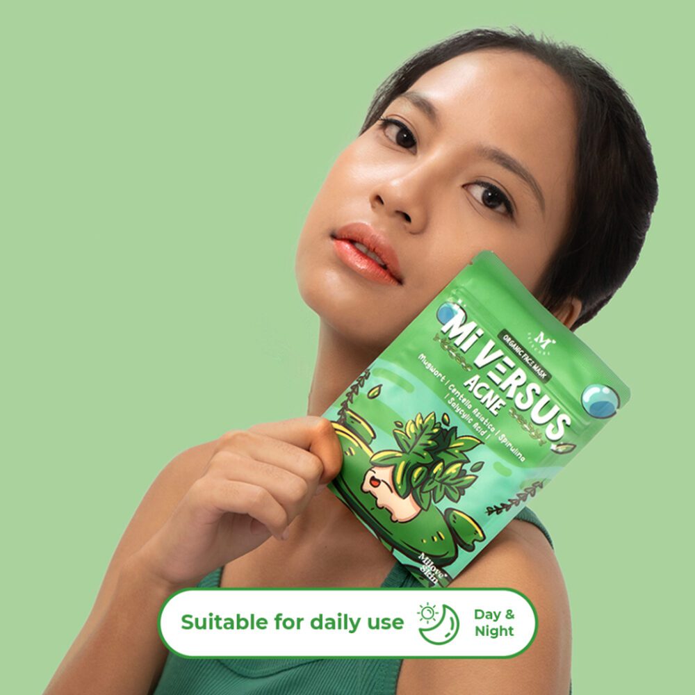 Milove Skin - Mi Versus Acne (Masker Wajah Organik Solusi Jerawat, Glowing, Bopeng, dsb) - Gambar 4