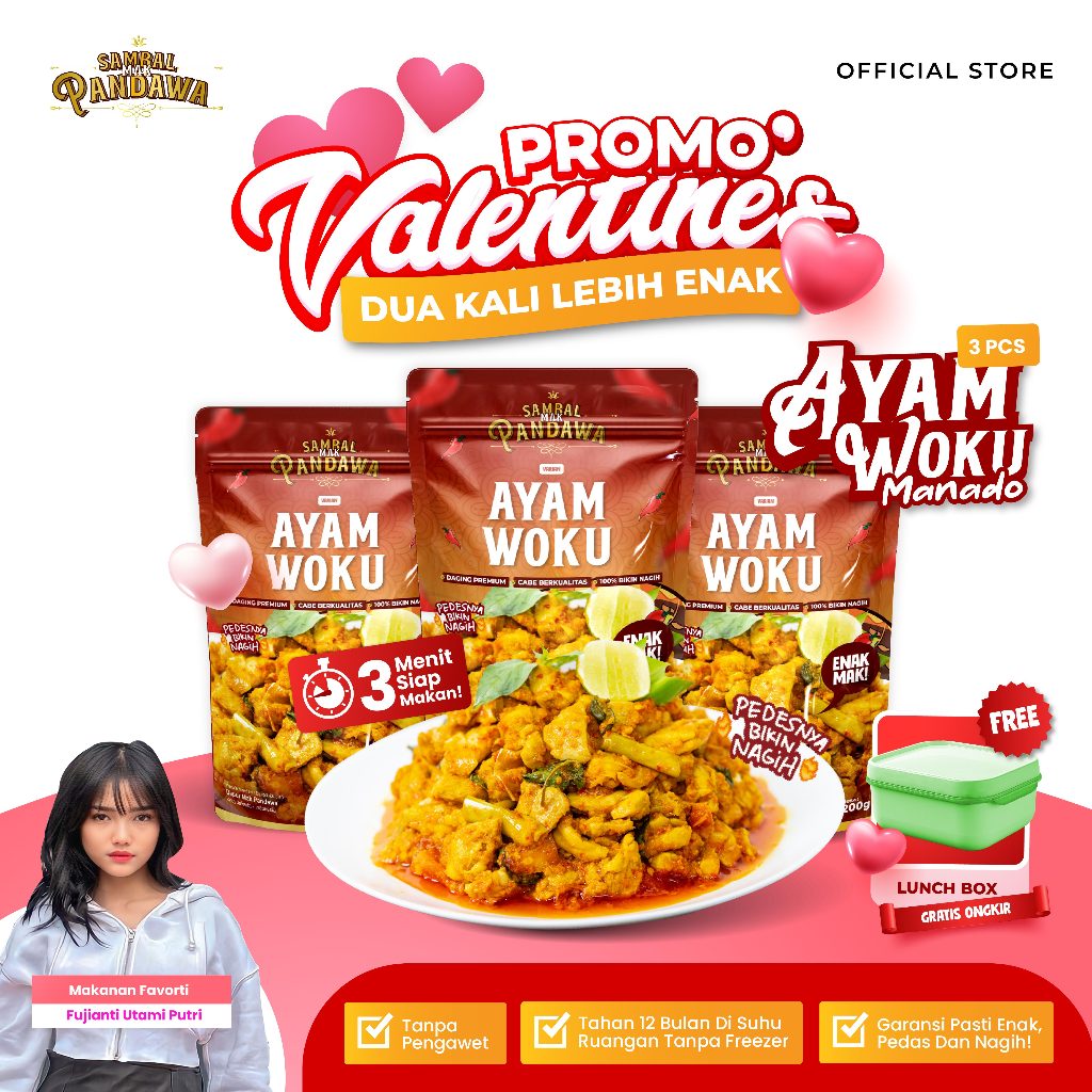 Sambal Mak Pandawa - 3 Pack Ayam Woku @100gr