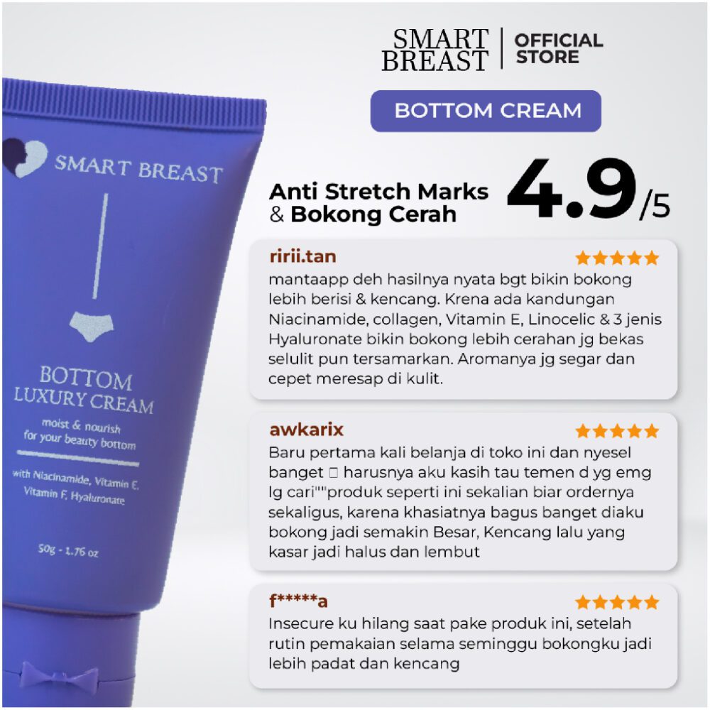 Smart Breast Bottom Luxury Cream - Cream Pengencang Pembesar Bokong - Gambar 9