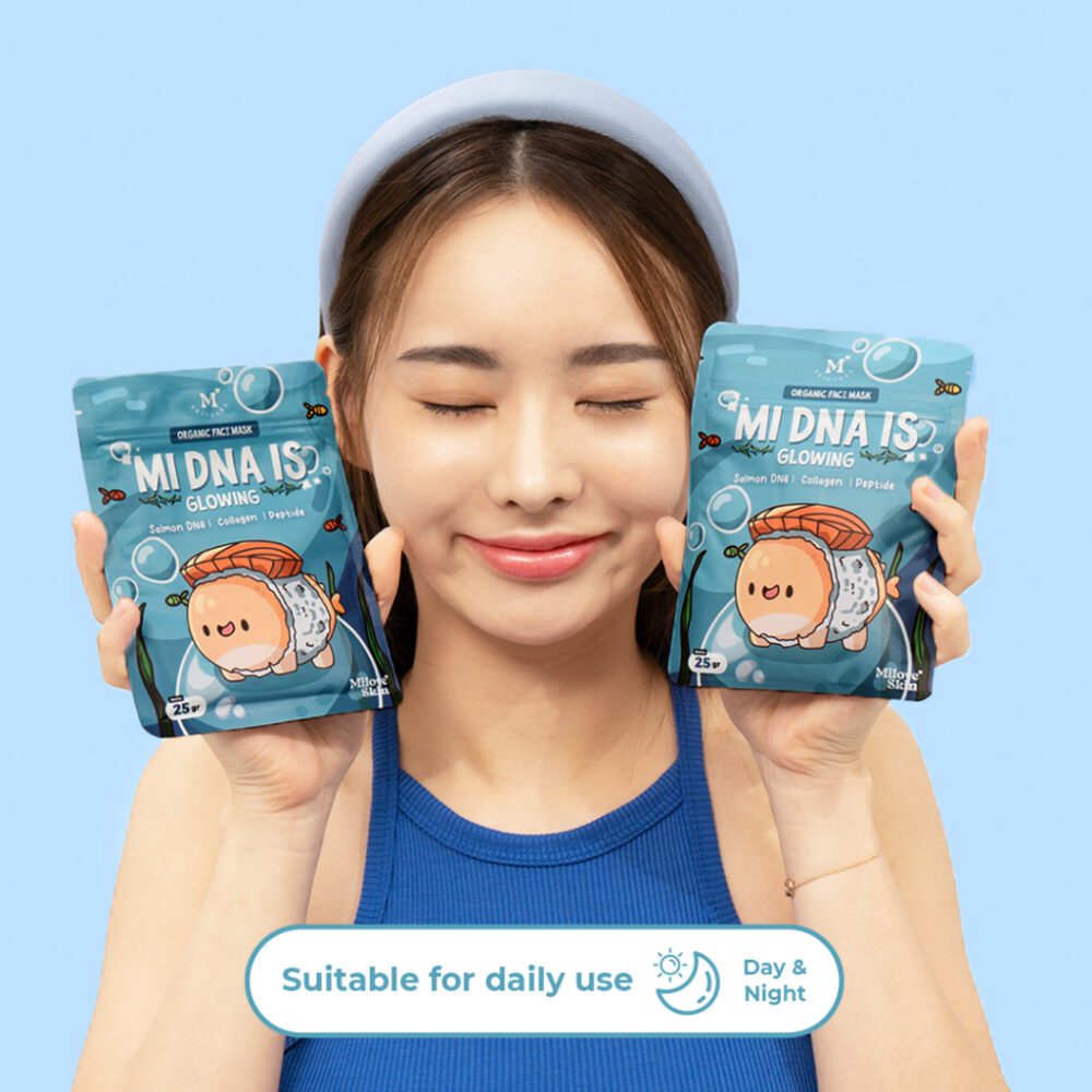 Milove Skin - Mi DNA (Masker Wajah Organik Solusi Kulit Kusam, Garis Halus, Dsb) - Gambar 4