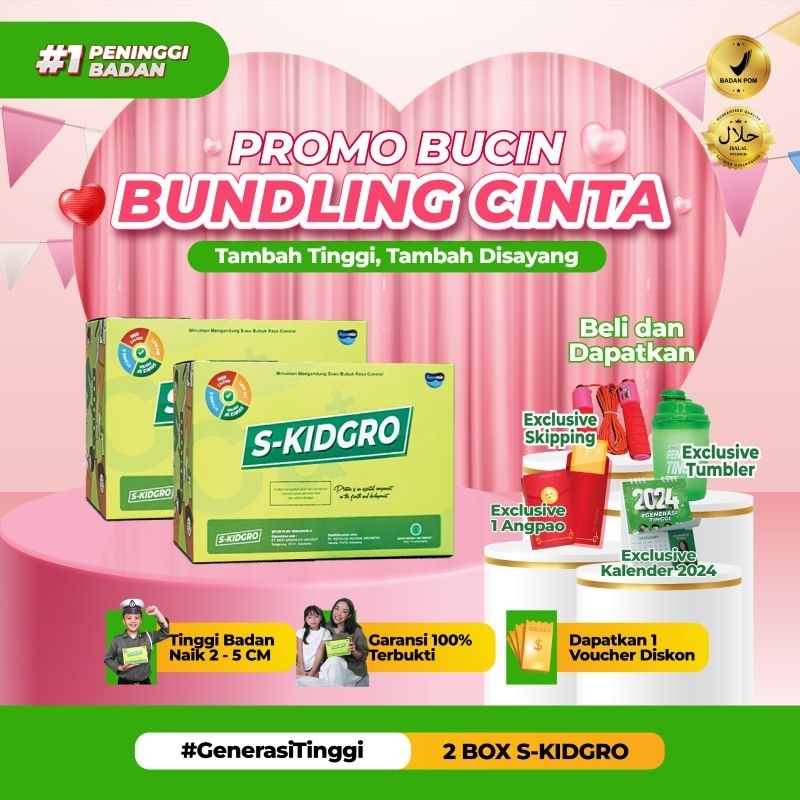 S-KIDGRO Suplemen Kesehatan Peninggi Badan Terbaik Untuk Anak - 2 BOX