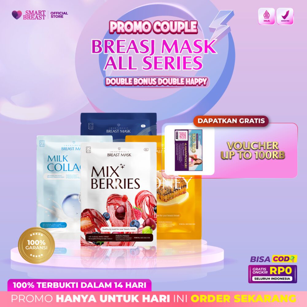 Smart Breast Mask - Masker Pembesar & Pengencang Payudara [Paket 4 Masker]